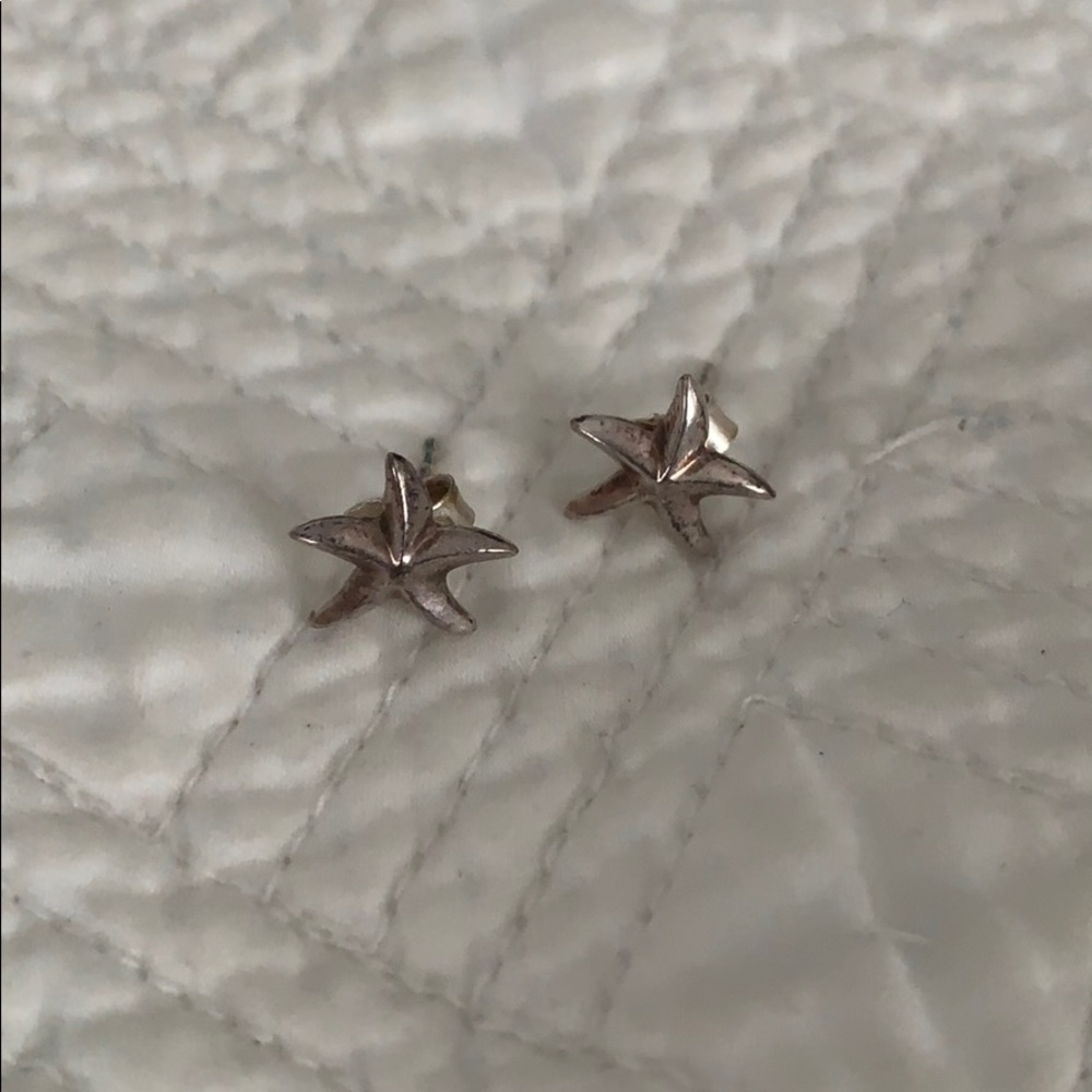 Sterling silver starfish earrings